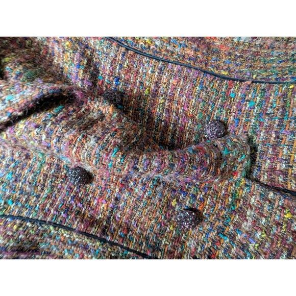 Lily & Taylor Designer Tweed Double Breasted Long Line Coat 18 Wool Crystal - Picture 6 of 11